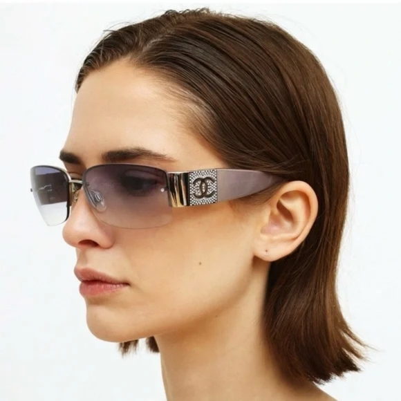 Rare*** Chanel womens iridescent frames 4117-B vintage NWOT crystal CC - Picture 13 of 17